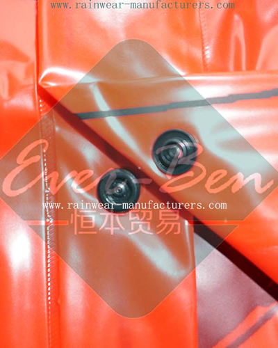 Button of pvc raincoat for kids